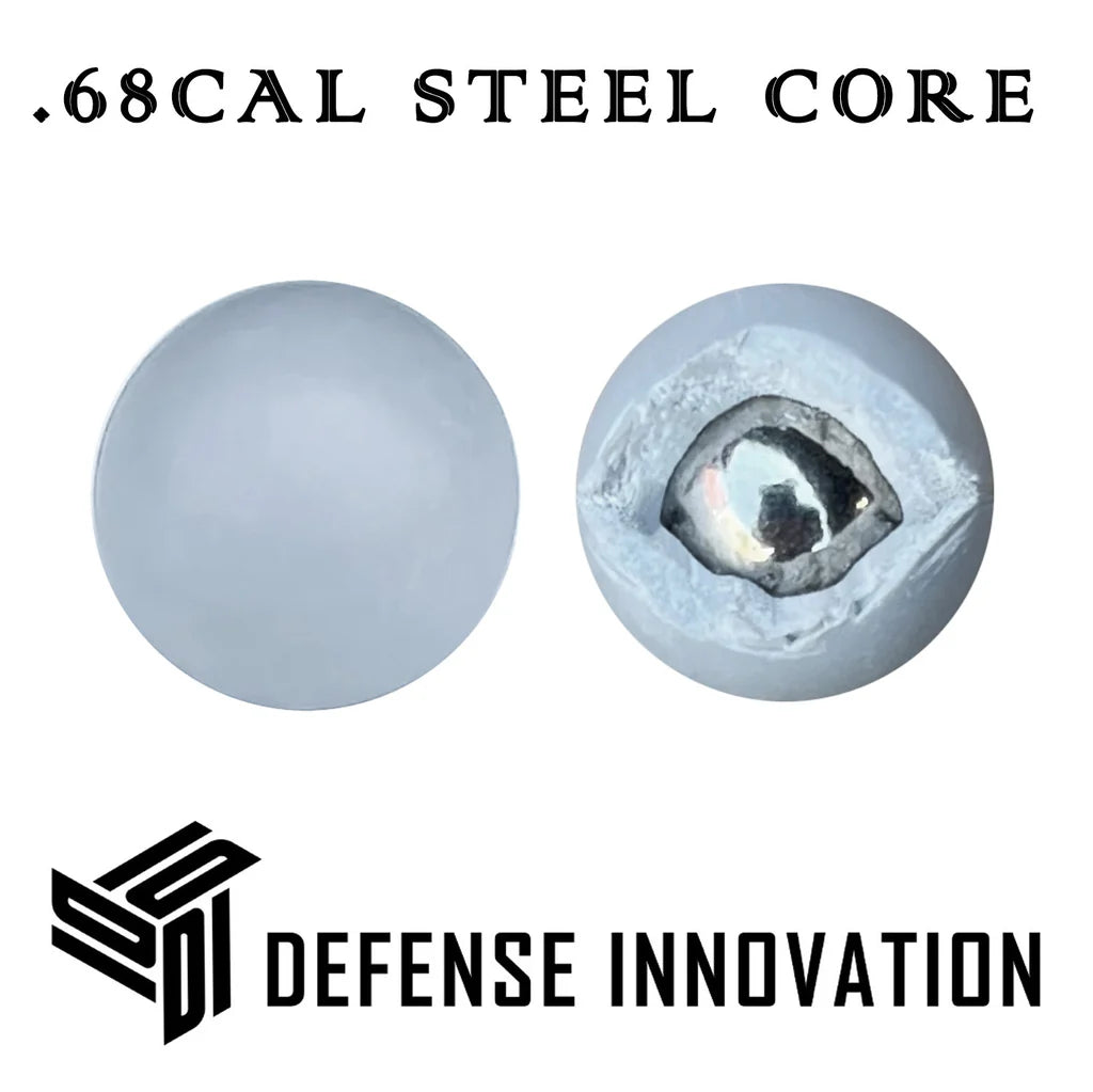 DEFENSE INNOVATION .68 CAL HIGH PERFORMANCE STEEL CORE PROJECTILE (50 COUNT)